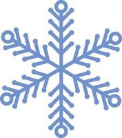 lindo floco de neve azul. um floco de neve de forma complexa. um símbolo do inverno e ano novo. ilustração vetorial isolada em um fundo branco. vetor