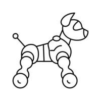 ilustração em vetor de ícone de linha de robô de brinquedo