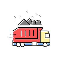 ilustração vetorial de ícone de cor de entrega de caminhão vetor