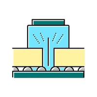 ilustração em vetor ícone de cor de fábrica de madeira compensada de máquina de corte