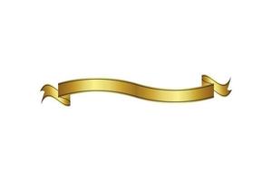 ilustração de distintivo de fita de carretel de ouro de luxo vetor