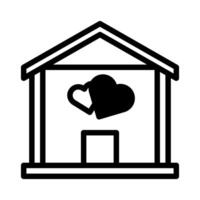 ícone da casa Duotone preto estilo elemento do vetor ilustração dos namorados e símbolo perfeito.