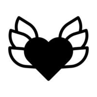 ícone do coração Duotone preto estilo elemento do vetor ilustração dos namorados e símbolo perfeito.