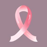 fita rosa do dia do câncer de mama vetor