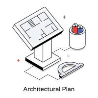 plano arquitetônico moderno vetor