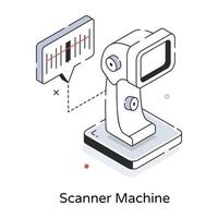 máquina de scanner na moda vetor