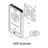 scanner wi-fi moderno vetor