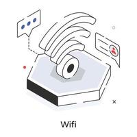 conceitos de wi-fi na moda vetor