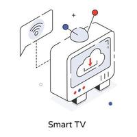 tv inteligente na moda vetor