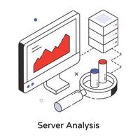 análise de servidor da moda vetor