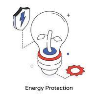 proteção de energia na moda vetor