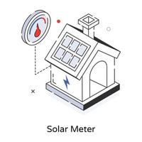 medidor solar da moda vetor