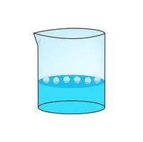 copo de vidro com ilustração vetorial de gelo e água vetor