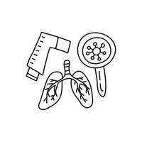 grupo de ícones médicos doodle simples. vetor