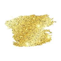 cenário brilhante de tinta dourada sobre um fundo branco. fundo com brilhos dourados e efeito glitter. espaço vazio para o seu texto. ilustração vetorial vetor