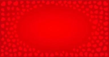 banner horizontal de saudação vermelha com corações. ilustração vetorial. vetor