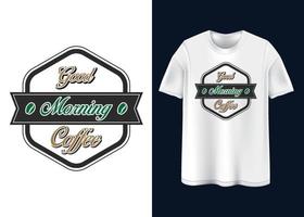 design de camiseta de café vetor