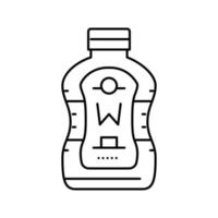 ilustração em vetor linha de comida de molho de garrafa de wasabi