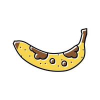 ilustração vetorial de ícone de cor de banana madura vetor