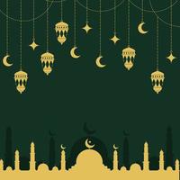 ilustração de fundo de arte ramadã e eid al fitr vetor