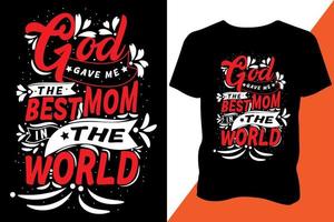 design de camiseta pronta para impressão do dia das mães vetor