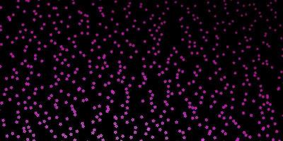 textura vector rosa escuro com belas estrelas.