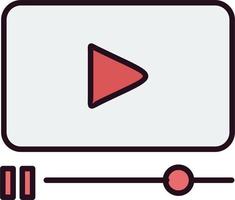 ícone de vetor de player de vídeo