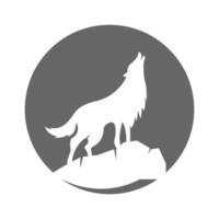 design de ícone de logotipo de lobo vetor