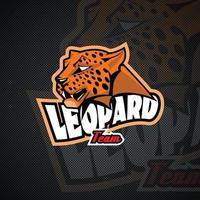 modelo de logotipo de cabeça de leopardo. eps 10 gráficos vetoriais. vetor