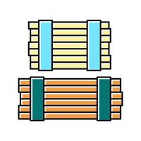 ilustração vetorial de ícone de cor de armazém de prancha de madeira vetor