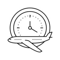 ilustração vetorial de ícone de linha escolar de horas de voo vetor