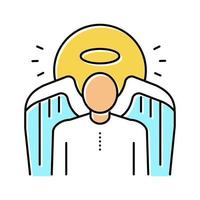 ilustração em vetor ícone de cor do cristianismo anjo