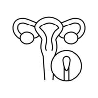 ilustração em vetor ícone de linha de ferramenta de espelho ginecológico