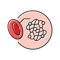 hemoglobina para ilustração vetorial de ícone de cor de sangue vetor