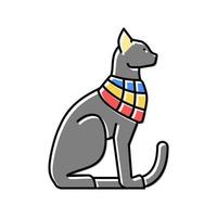 ilustração em vetor ícone de cor animal de gato Egito