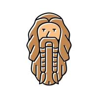 barba viking ilustração vetorial de ícone de cor vetor