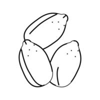 ilustração vetorial de ícone de linha de sementes de cânhamo vetor