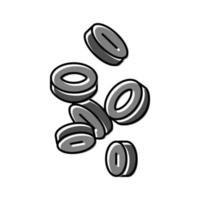 ilustração vetorial de ícone de cor de corte de comida de fatia de azeitona vetor