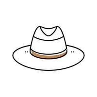 ilustração em vetor ícone de cor de boné de chapéu panamá