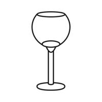 ilustração em vetor ícone de linha de copo de vinho cabernet