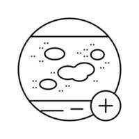 ilustração vetorial de ícone de linha de dermatite ocupacional vetor