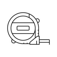ilustração em vetor ícone de linha de acessórios de medidor de fita