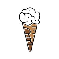 ilustração em vetor ícone de cor de sorvete italiano