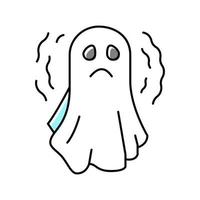 ilustração em vetor de ícone de cor de halloween fantasma