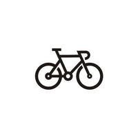 vetor de ícone de design de logotipo vintage retrô arte de linha minimalista de bicicleta