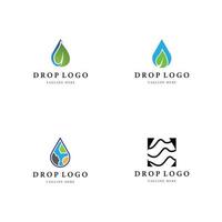 drop logo icon set vetor