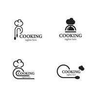 conjunto de ícones de logotipo de cozinha vetor