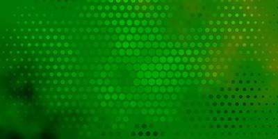 fundo vector verde escuro e amarelo com círculos.