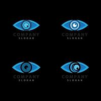 conjunto de logotipo de vetor de cuidados com os olhos