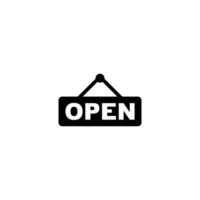 vetor de ícone plano simples de loja aberta